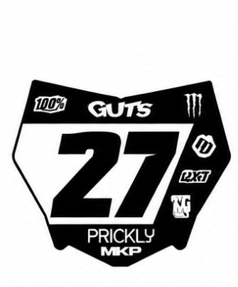 Motocutz number plate decal